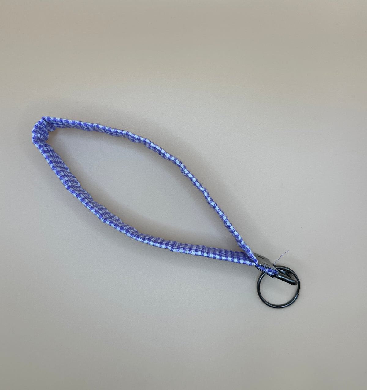 Wristlet Keychain - Purple Gingham