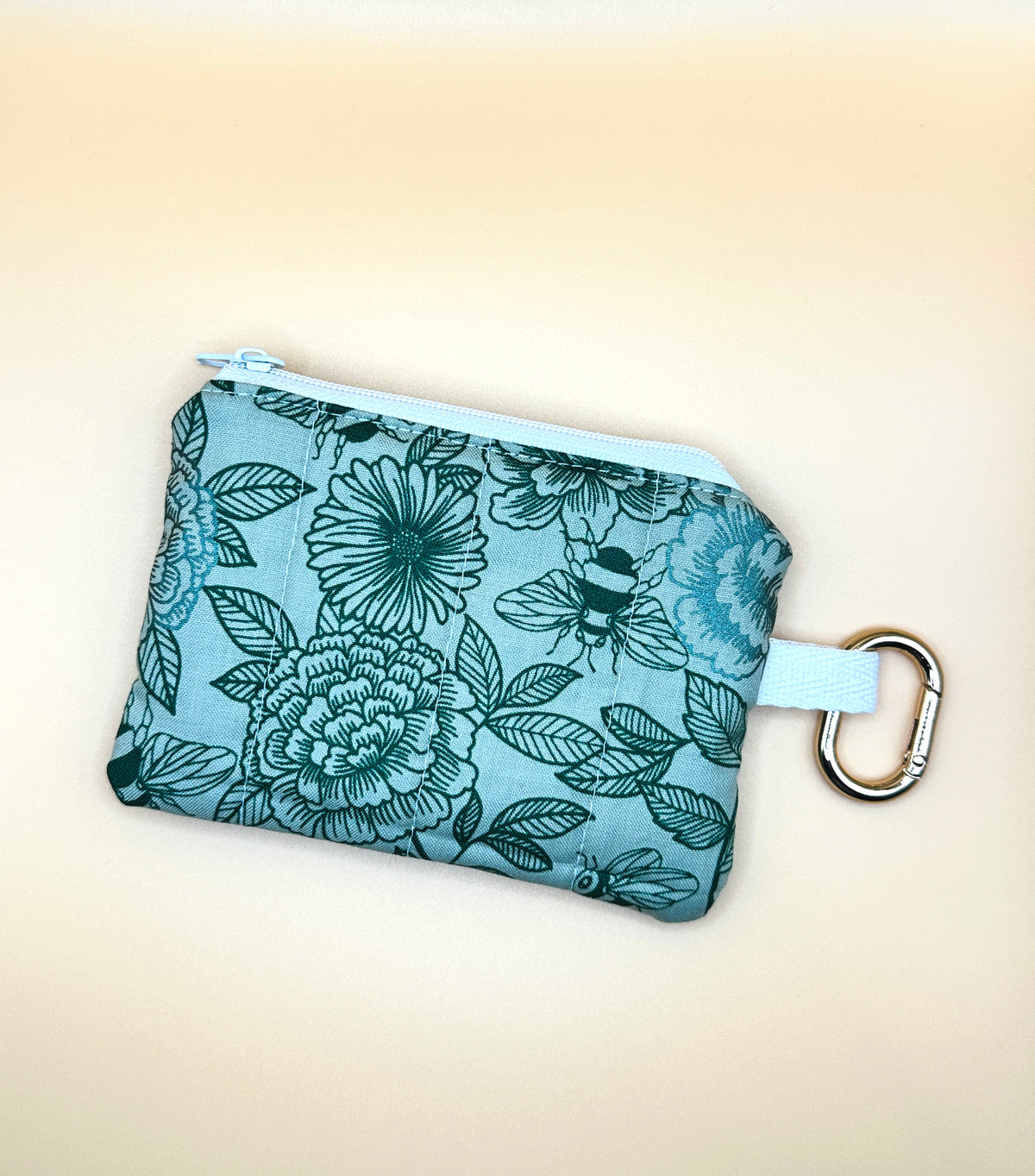 Coin / Card Pouch - Sage Green Bee