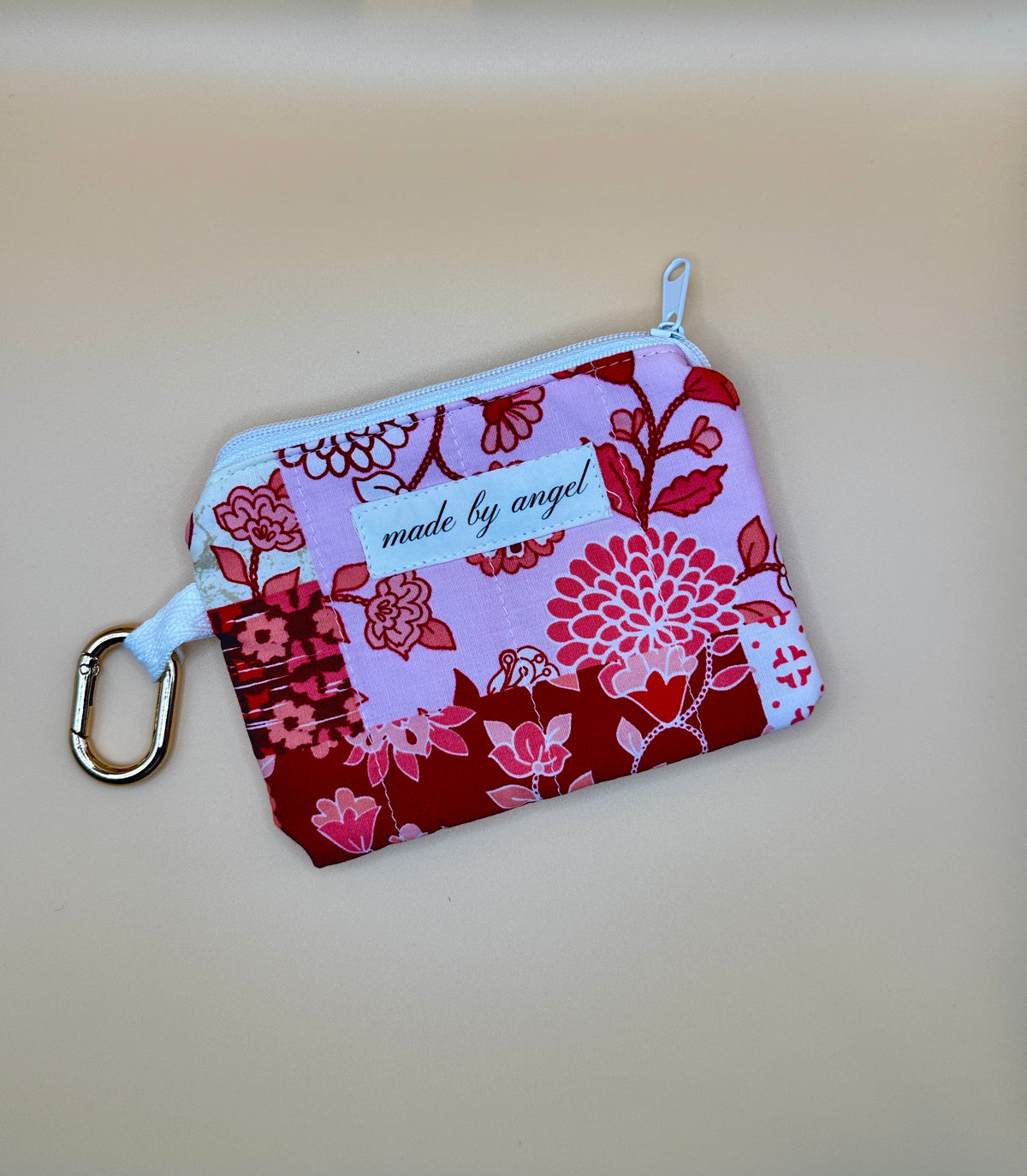 Coin / Card Pouch - Red Patchwork