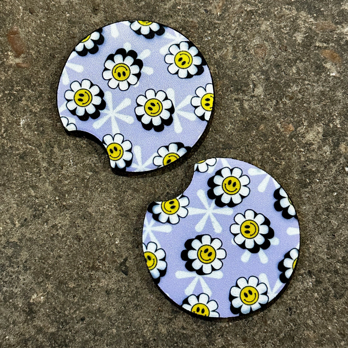 Flower Power - Purple - Car Coaster