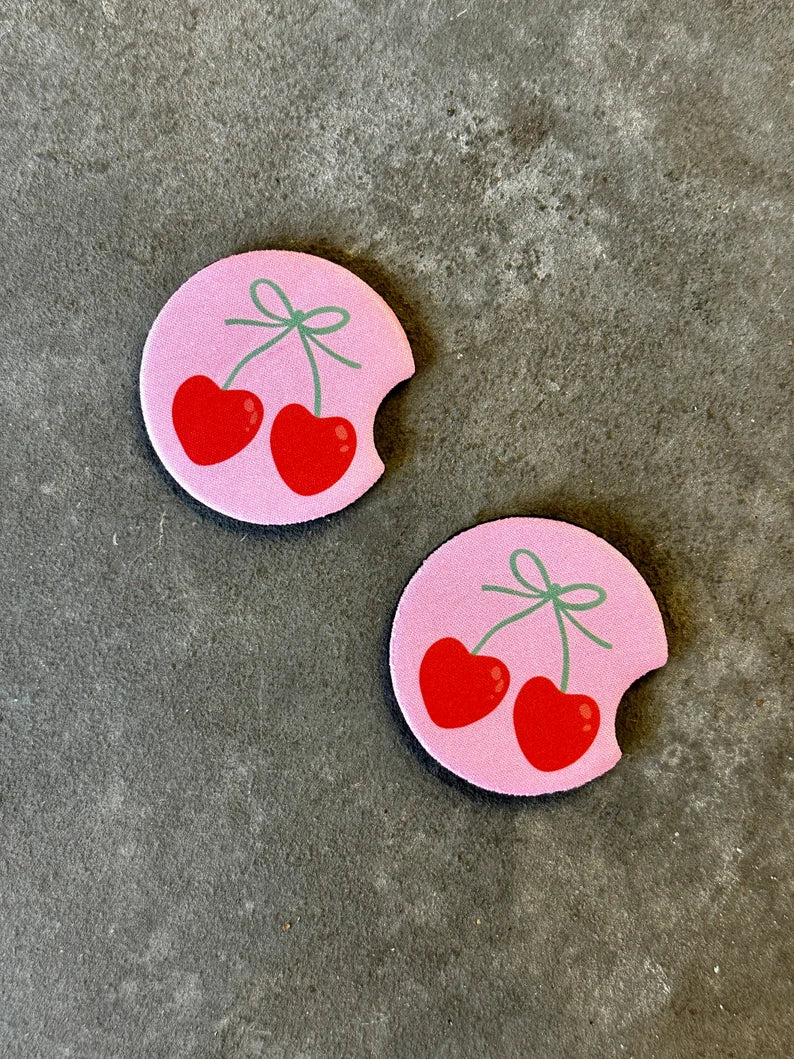 Coquette Cherries - Car Coaster