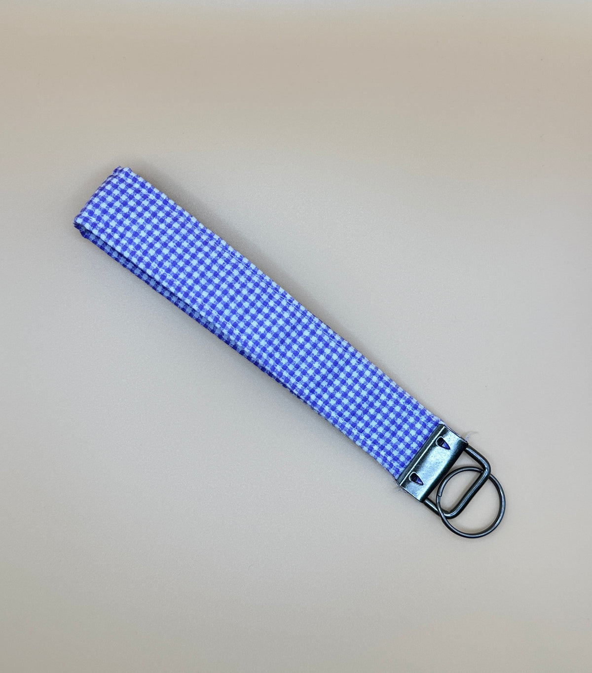 Wristlet Keychain - Purple Gingham