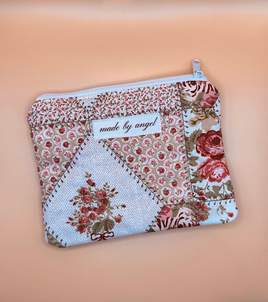 Flat Zipper Carry All Pouch - Rosette Sage