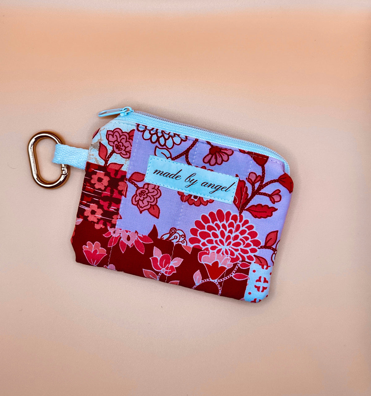 Coin / Card Pouch - Red Patchwork