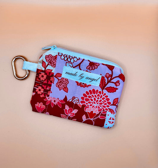 Coin / Card Pouch - Red Patchwork