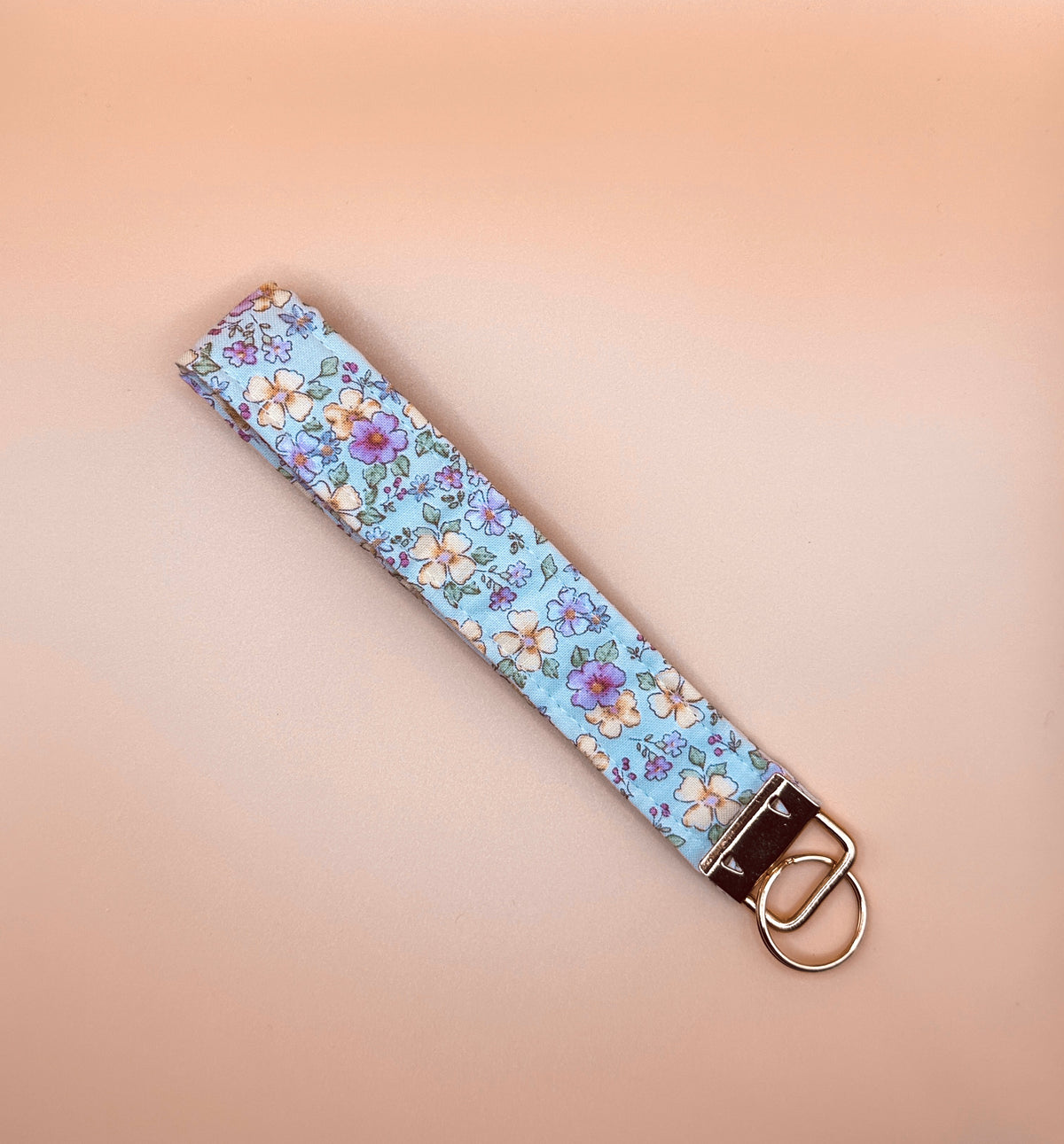 Wristlet Keychain - Ditzy Floral Green