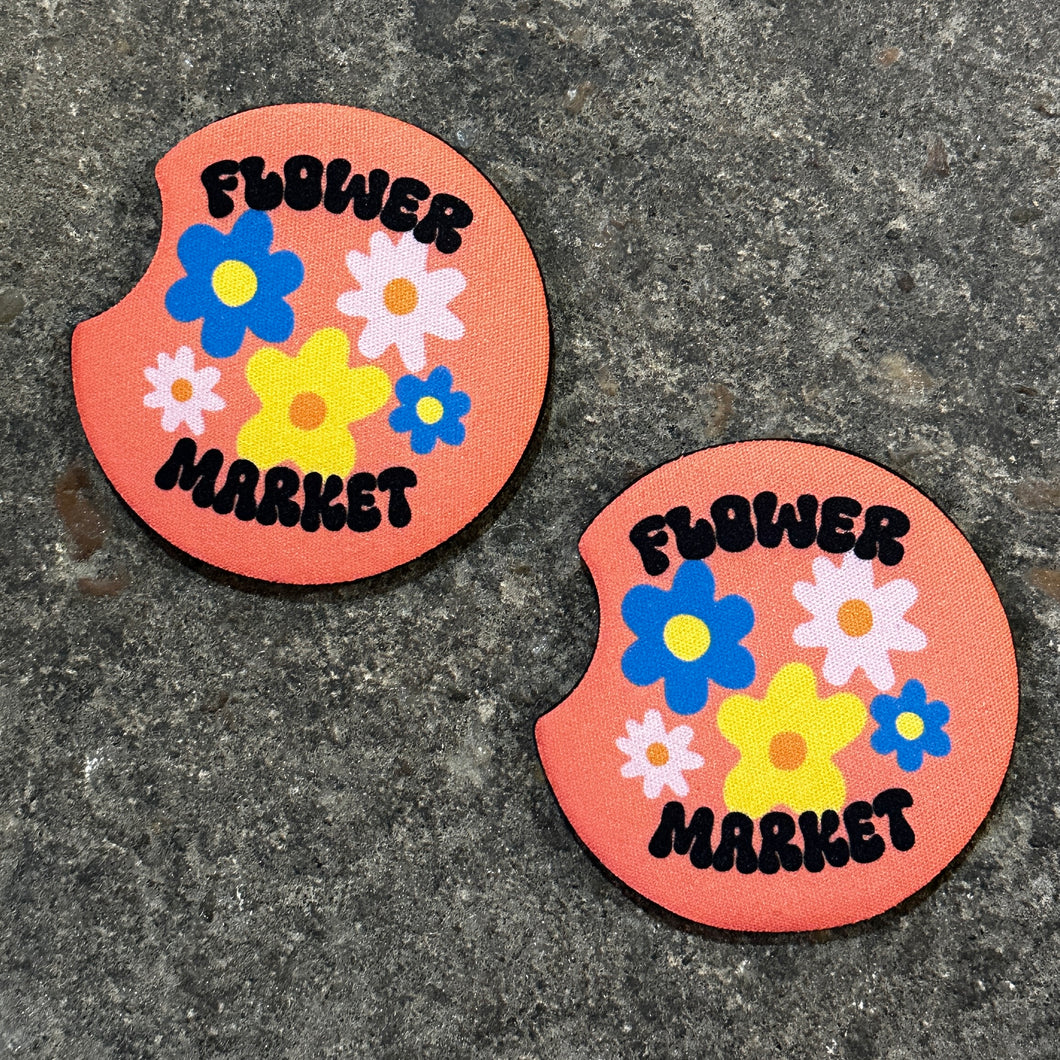 Take me to the (flower) market - Car Coaster