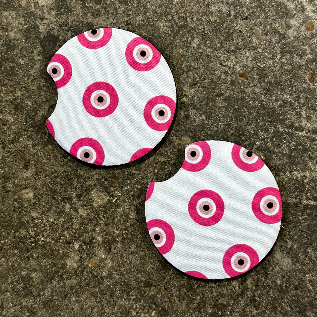 lil pink eye - Car Coaster