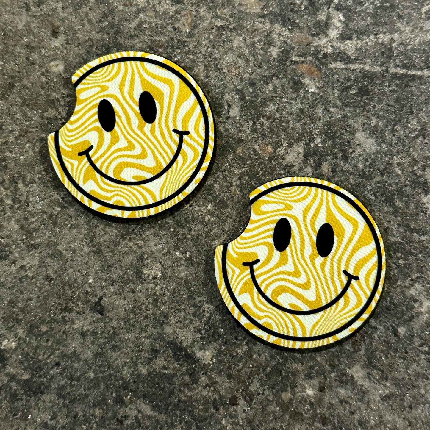 Trip Me Up Smiley - Car Coaster