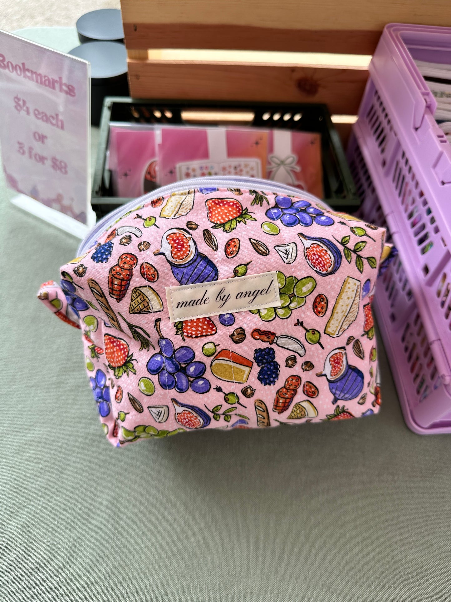 Boxy Carry All Zipper Pouch - charcuterie - medium
