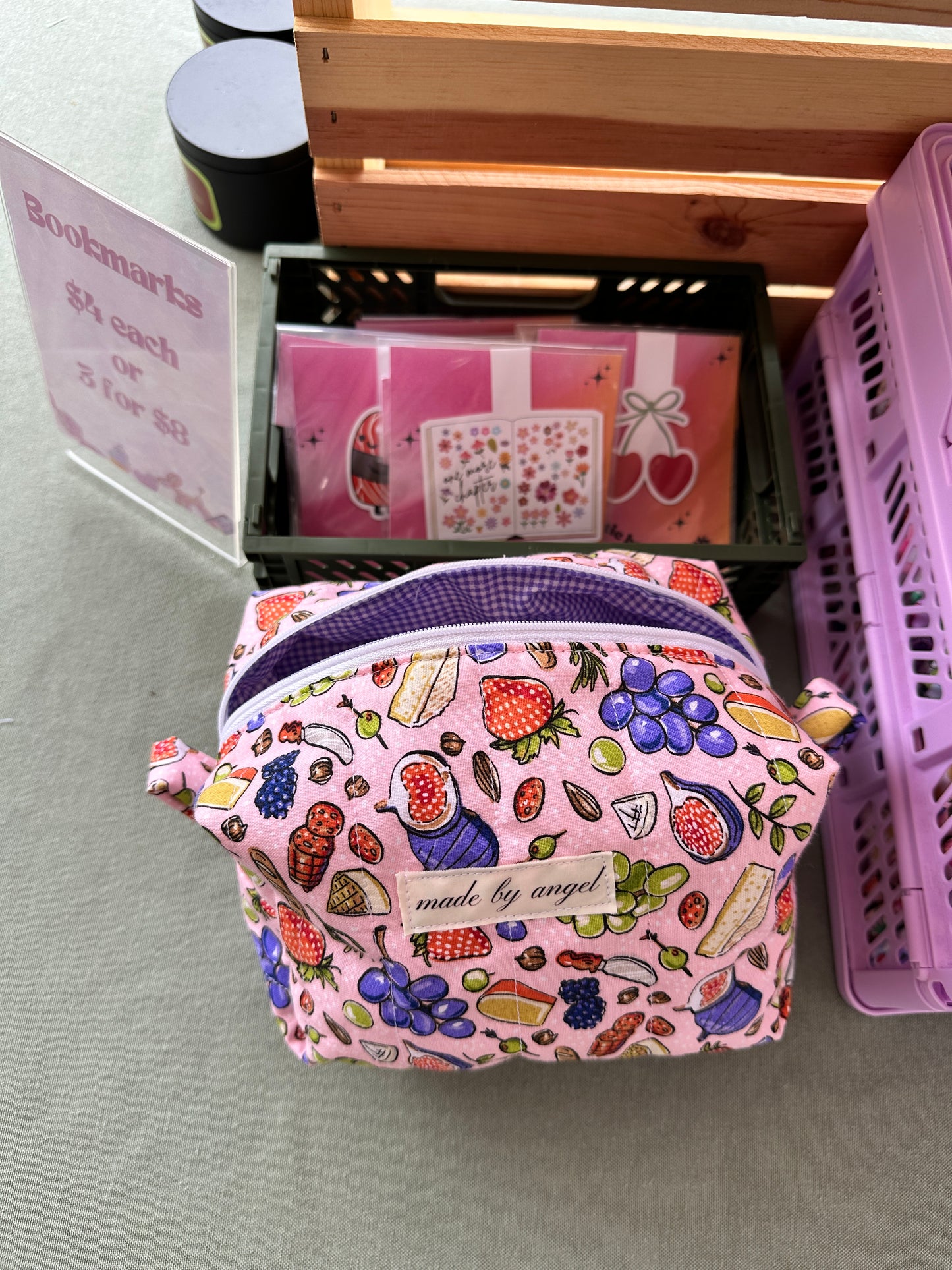 Boxy Carry All Zipper Pouch - charcuterie - medium