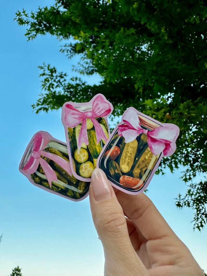 Coquette Pickle Jar Sticker Set - water resistant