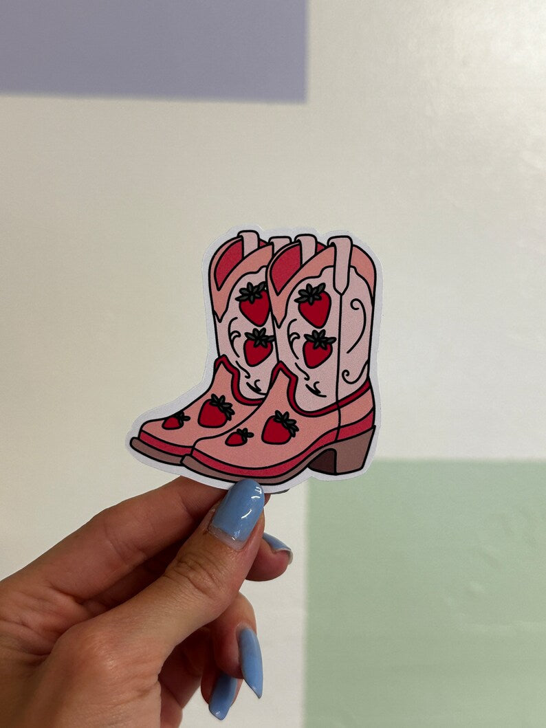 Strawberry Shortcake Cowgirl Boots Sticker