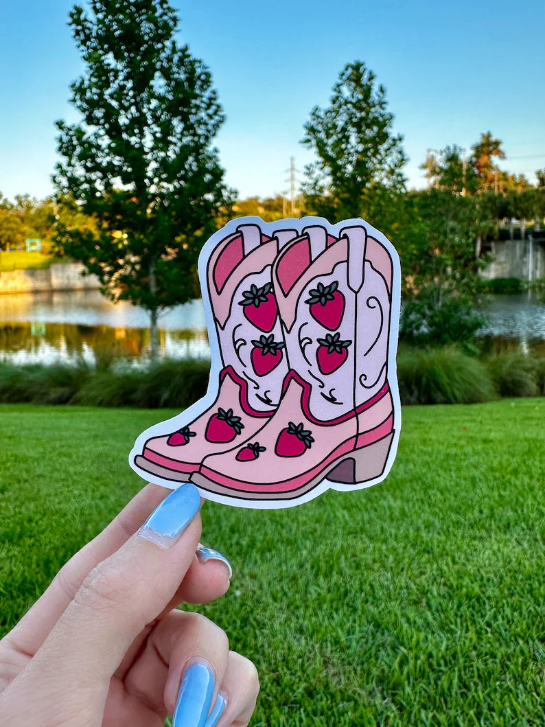 Strawberry Shortcake Cowgirl Boots Sticker