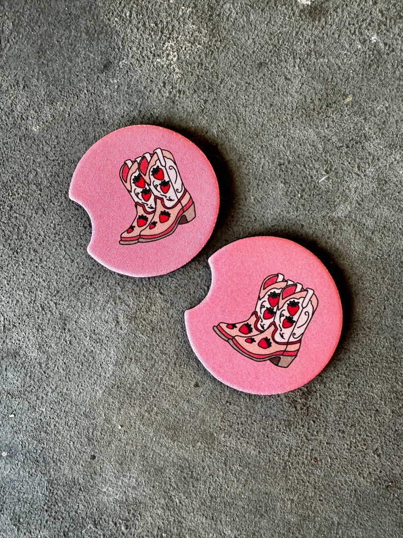 Strawberry Shortcake Cowgirl Boots - Car Coaster