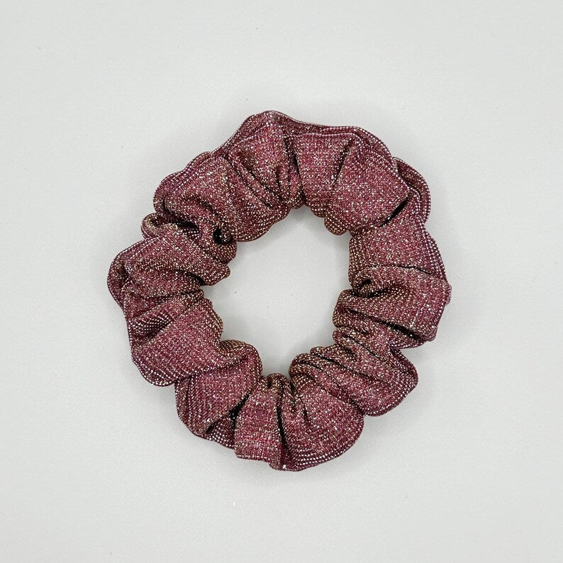 Raspberry Sparkle Handmade Scrunchie / Medium