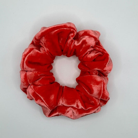 Pink Velvet Handmade Scrunchie / Medium