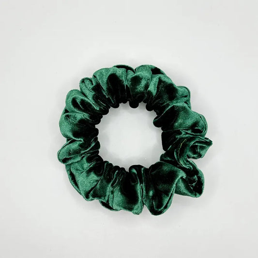 Emerald Green Velvet Handmade Scrunchie / Medium