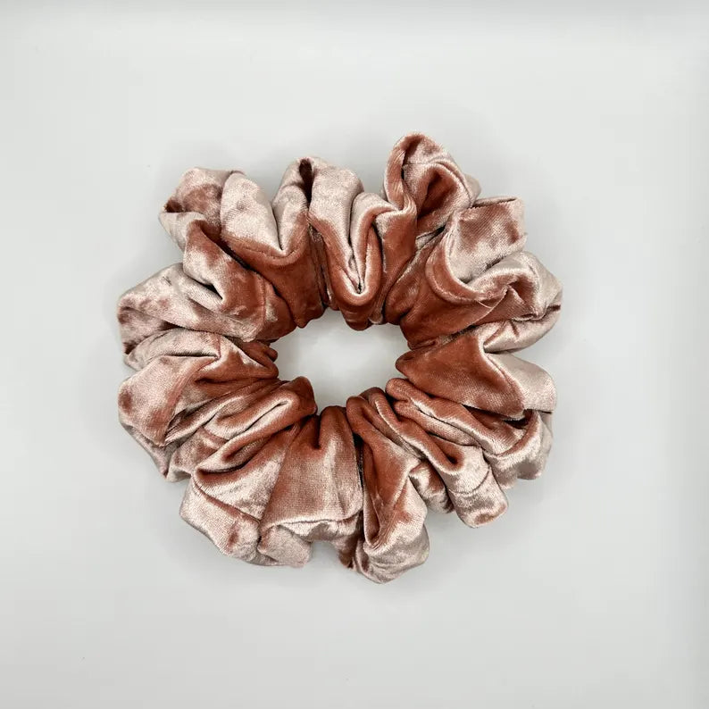 Blush Pink Velvet Handmade Scrunchie / Large XXL