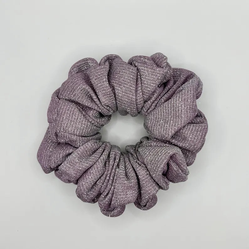 Lavender Sparkle Handmade Scrunchie / Large XXL