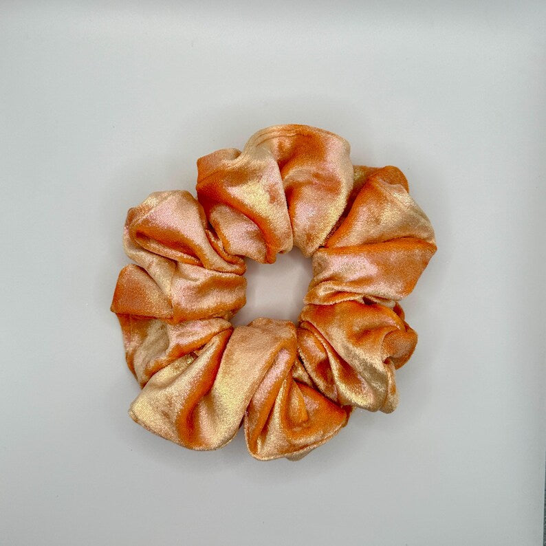 Peach Shimmer Handmade Scrunchie / Large XXL