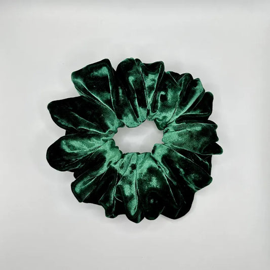 Emerald Green Velvet Handmade Scrunchie / Large XXL
