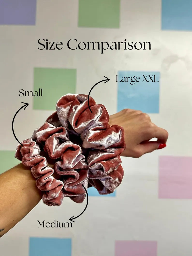 Red Velvet Handmade Scrunchie / Small