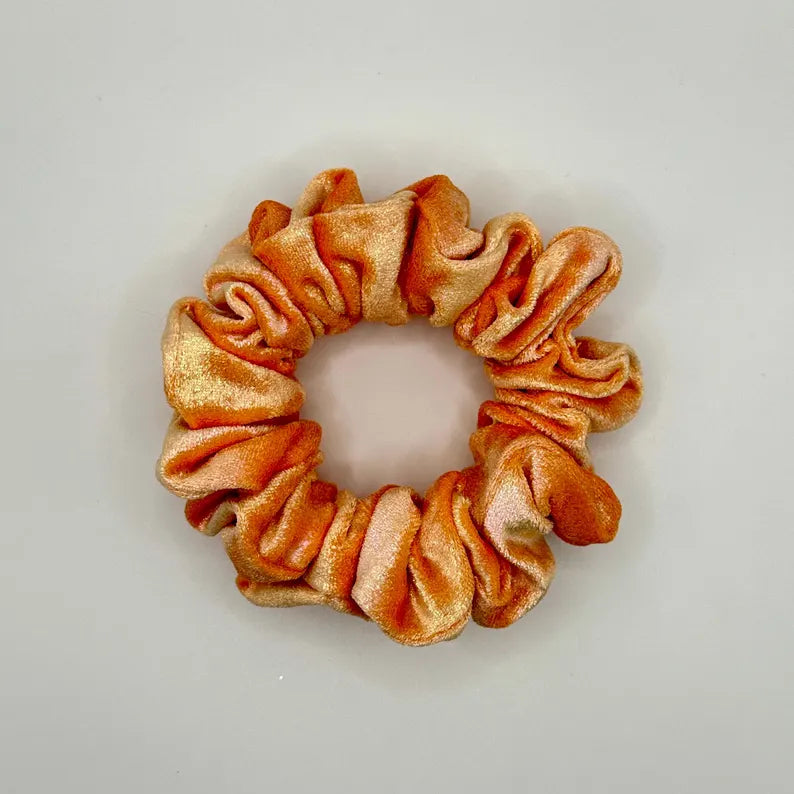 Peach Shimmer Handmade Scrunchie / Medium