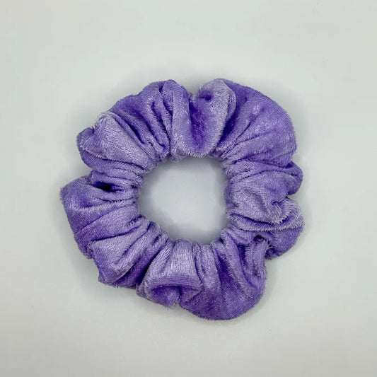 Lilac Purple Velvet Handmade Scrunchie / Medium