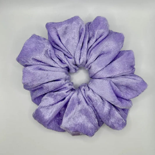Lilac Purple Velvet Handmade Scrunchie / Large XXL
