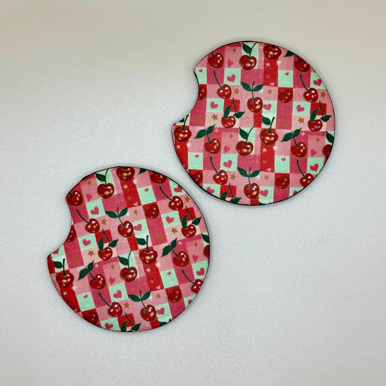 Cherry Checker - Car Coaster