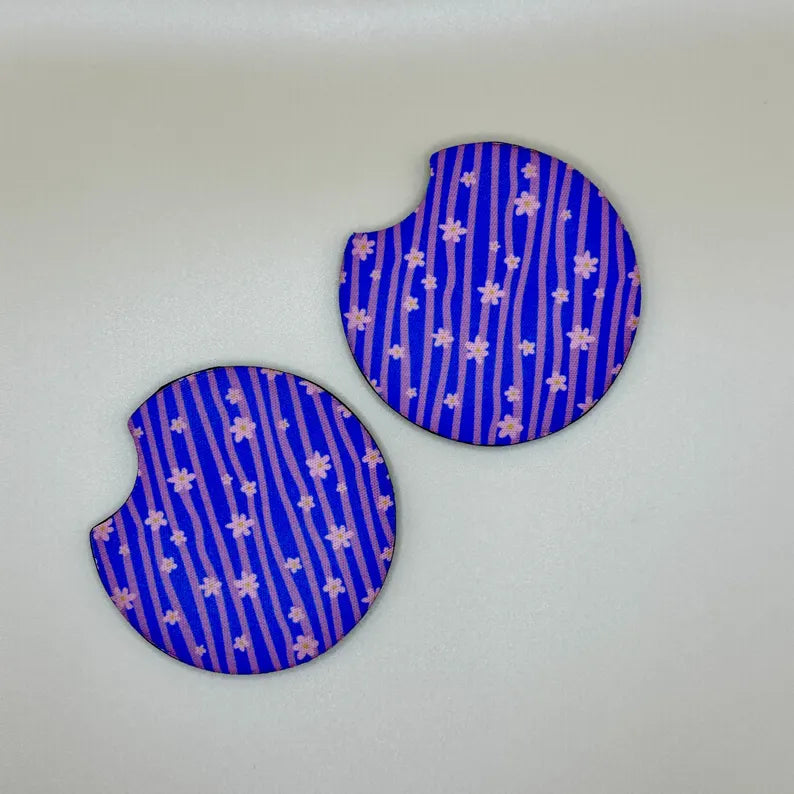Go with the flow CAR COASTERS - set of 2