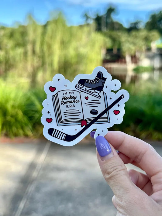 In my hockey romance era | water resistant sticker | book bookish kindle | icebreaker