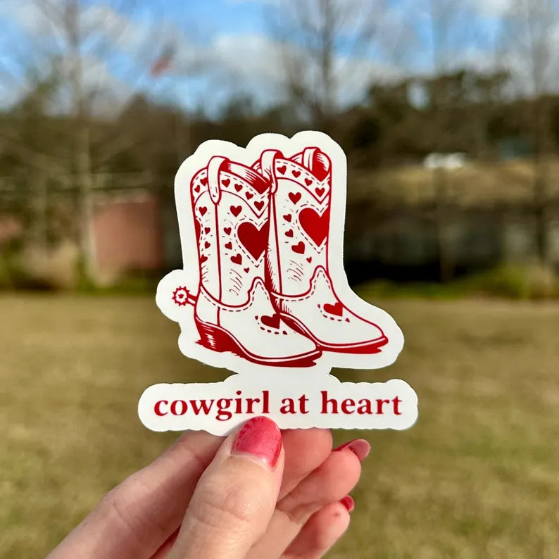 Cowgirl at Heart | boots | water resistant sticker