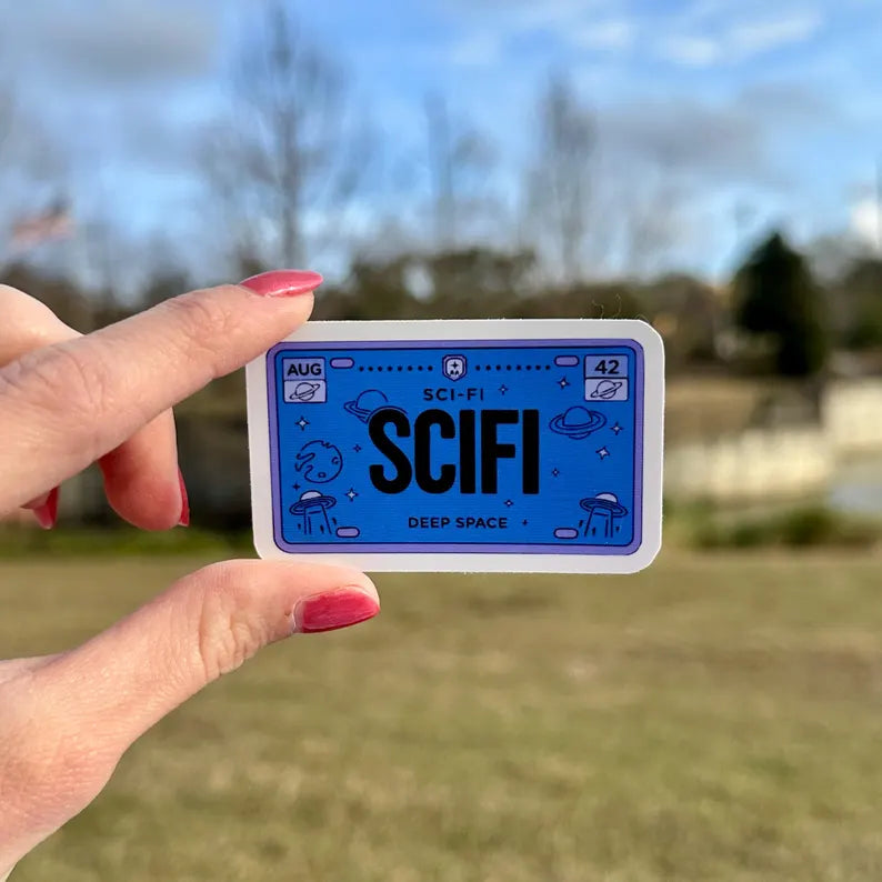 Sci-Fi Book Troupe | water resistant sticker