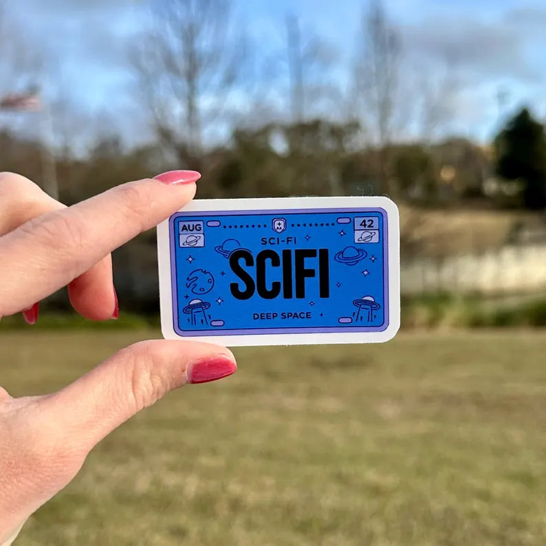 Sci-Fi Book Troupe | water resistant sticker
