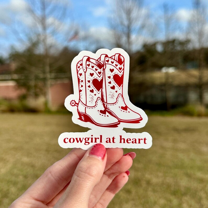 Cowgirl at Heart | boots | water resistant sticker