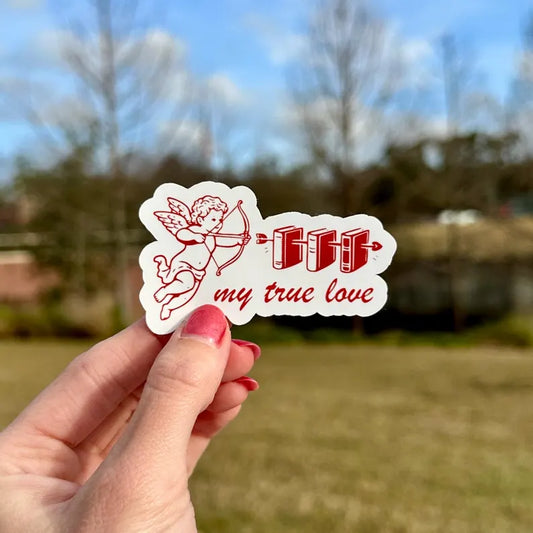 My True Love | Cupid Bookish | water resistant sticker