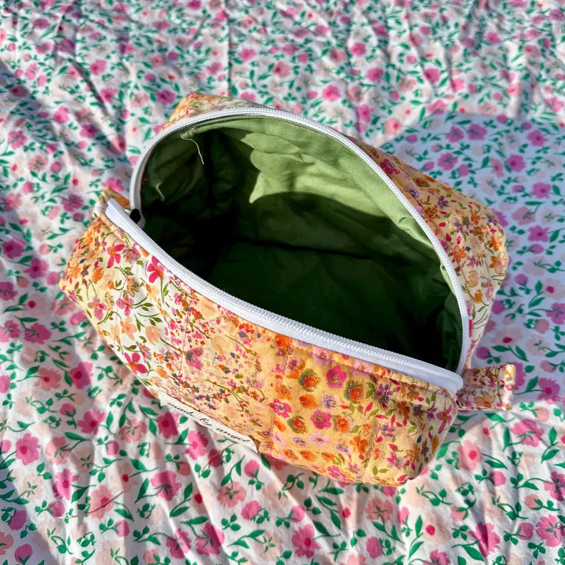 Boxy Carry All Zipper Pouch - Sunkissed Floral - large