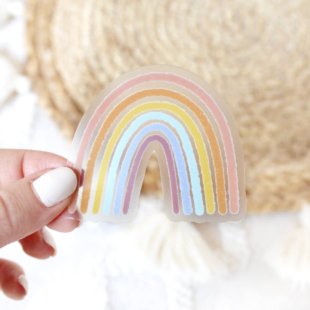Clear Pastel Rainbow Sticker