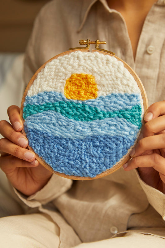 Ocean Punch Needle Kit