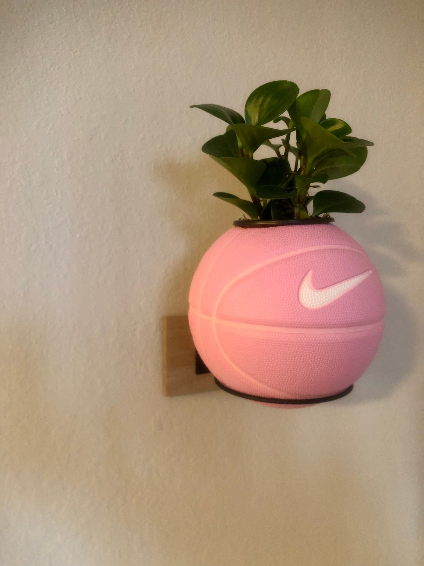 Baby Pink Basketball Planter