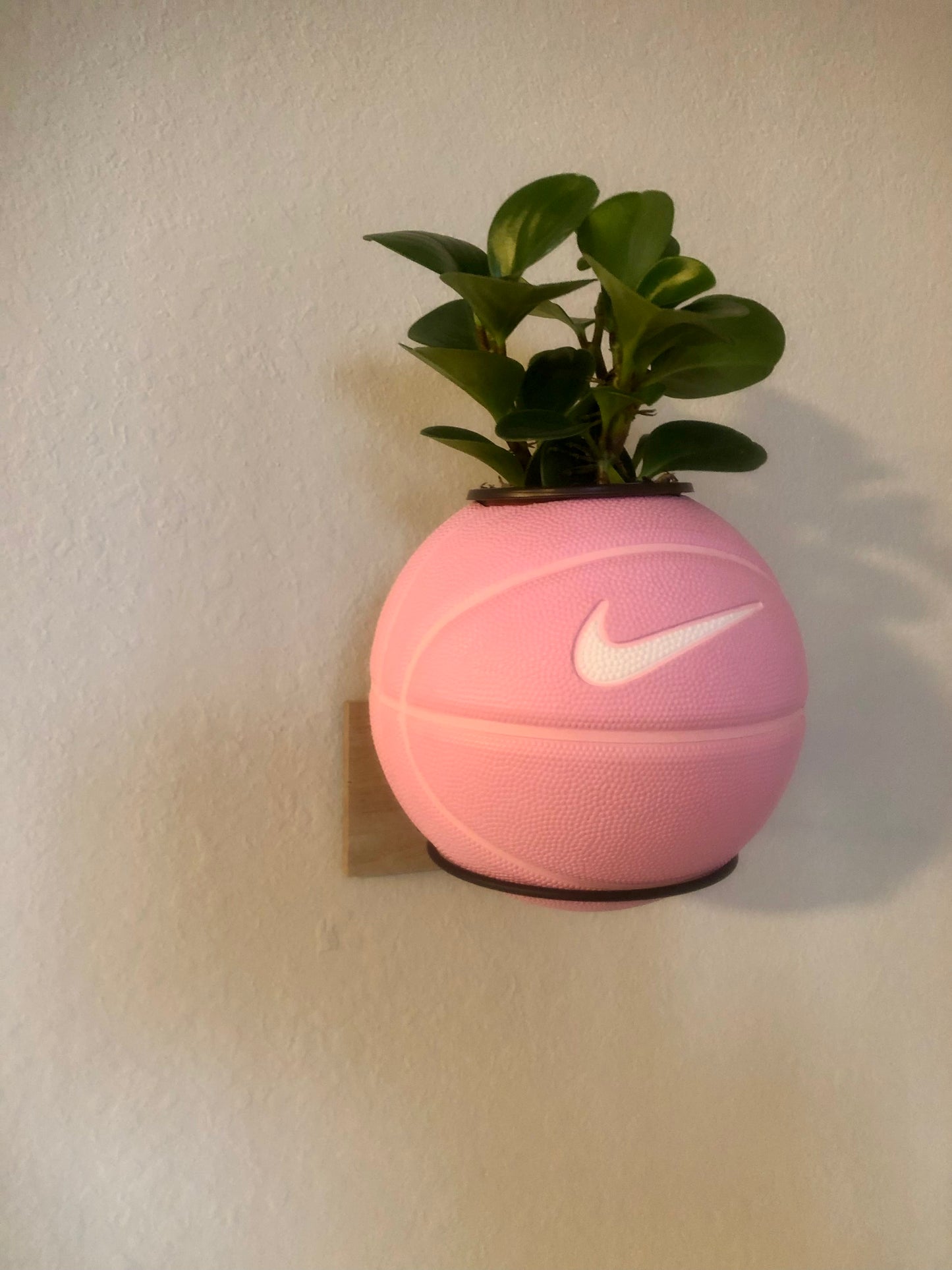 Baby Pink Basketball Planter
